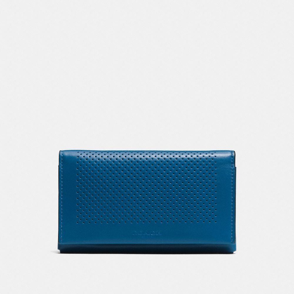 COACH UNIVERSAL PHONE CASE IN PERFORATED LEATHER - DENIM - f65204