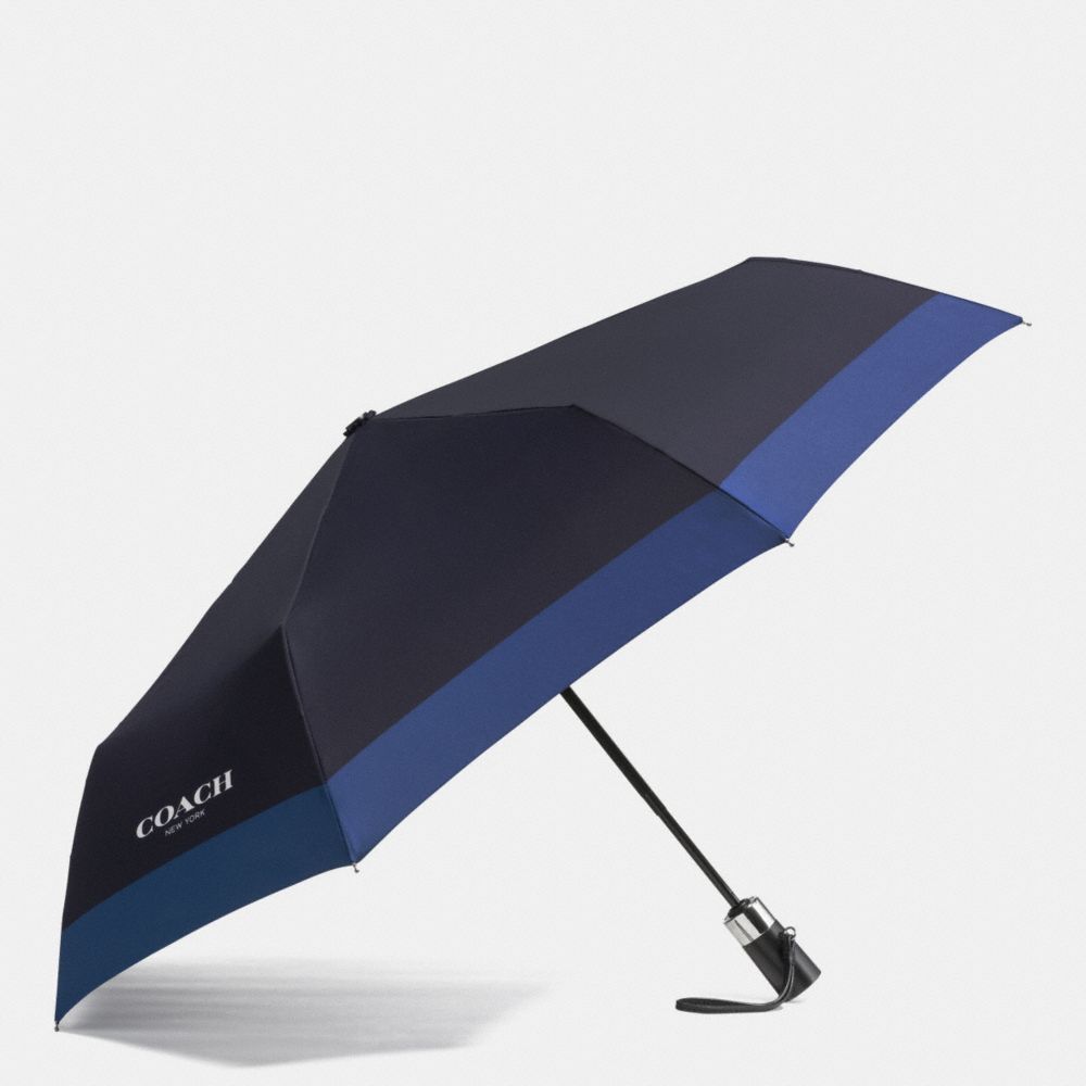 COACH RETRACTABLE UMBRELLA IN NYLON - DENIM - f65206