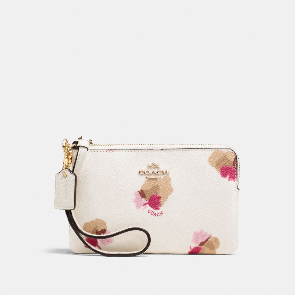 CORNER ZIP WRISTLET WITH FLORAL PRINT - F65307 - LI/CHALK/FIELD FLORAL