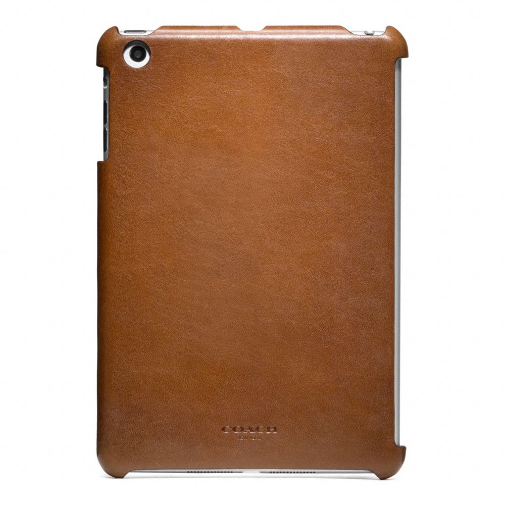 COACH BLEECKER LEATHER MOLDED MINI IPAD CASE - FAWN - f65416