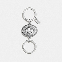 COACH F65501 Signature C Turnlock Valet Key Ring SILVER