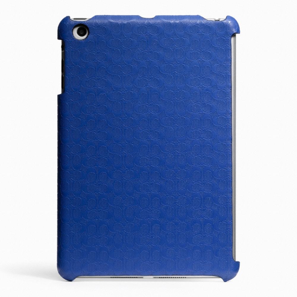 COACH F65536 Heritage Signature Mini Ipad Case BLUE