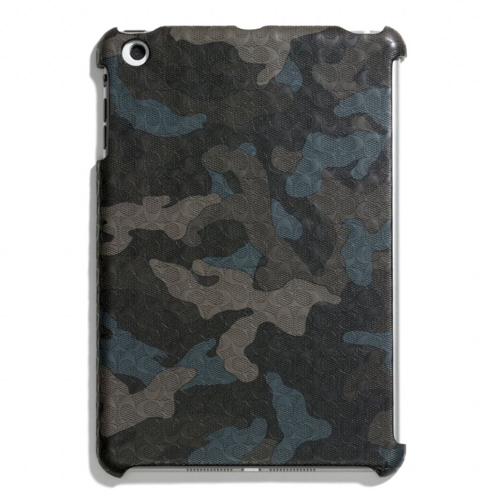 HERITAGE SIGNATURE MINI IPAD CASE - GREY/STORM BLUE - COACH F65536