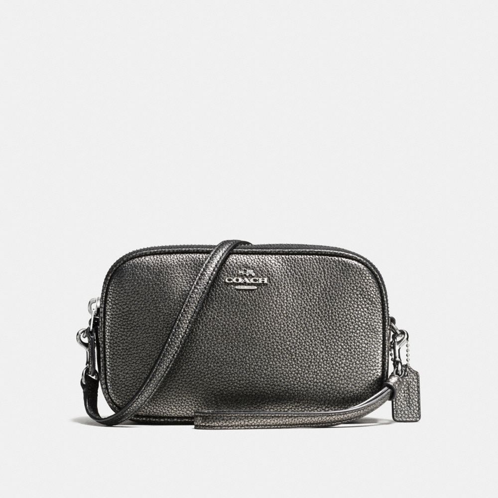 SADIE CROSSBODY CLUTCH - F65547 - SV/GUNMETAL