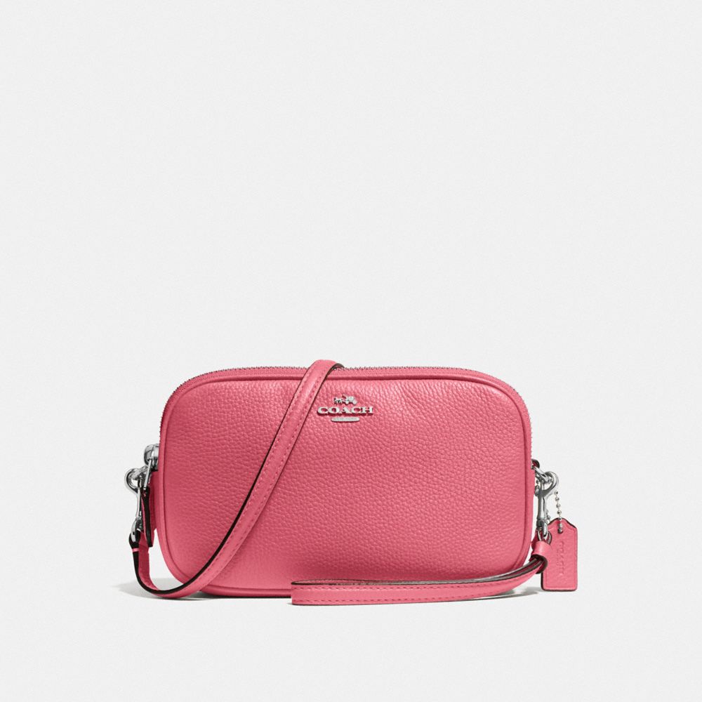 COACH F65547 Sadie Crossbody Clutch SV/PEONY