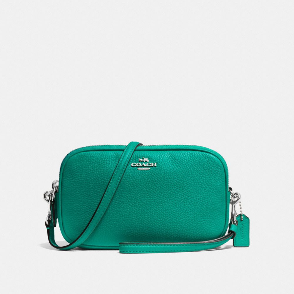 COACH SADIE CROSSBODY CLUTCH - SV/TEAL - F65547