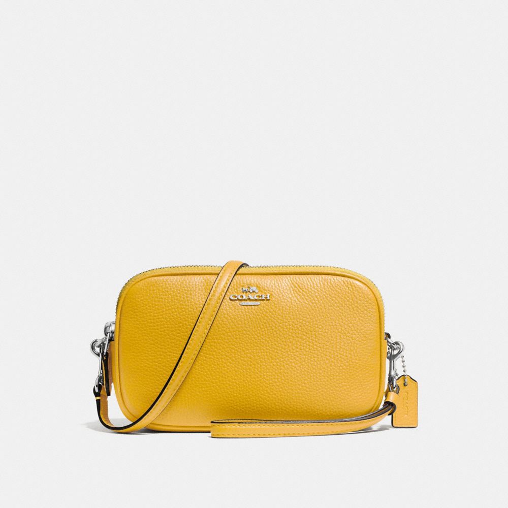 COACH F65547 CROSSBODY CLUTCH SILVER/YELLOW