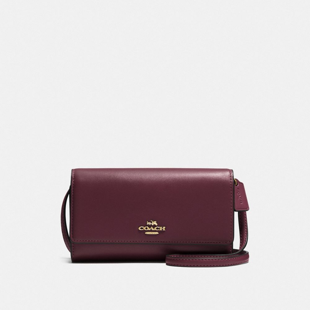 COACH F65558 PHONE CROSSBODY LI/OXBLOOD