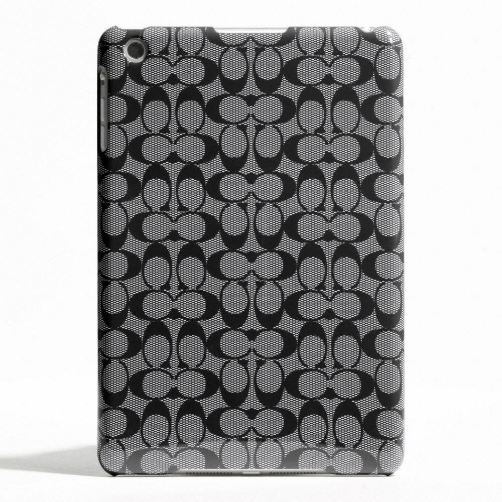 COACH F65641 SIGNATURE MOLDED MINI IPAD CASE BLACK-WHITE/BLACK