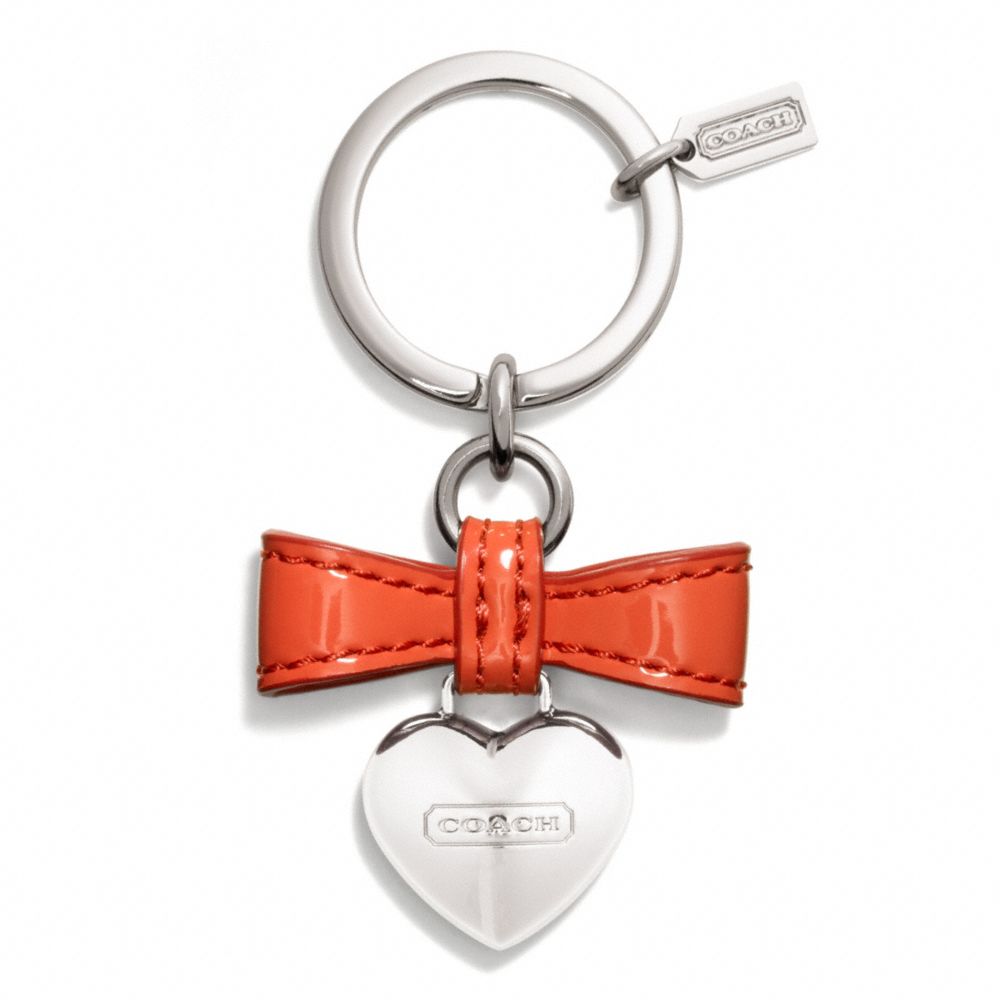 COACH F65740 Bow Heart Charm Key Ring 