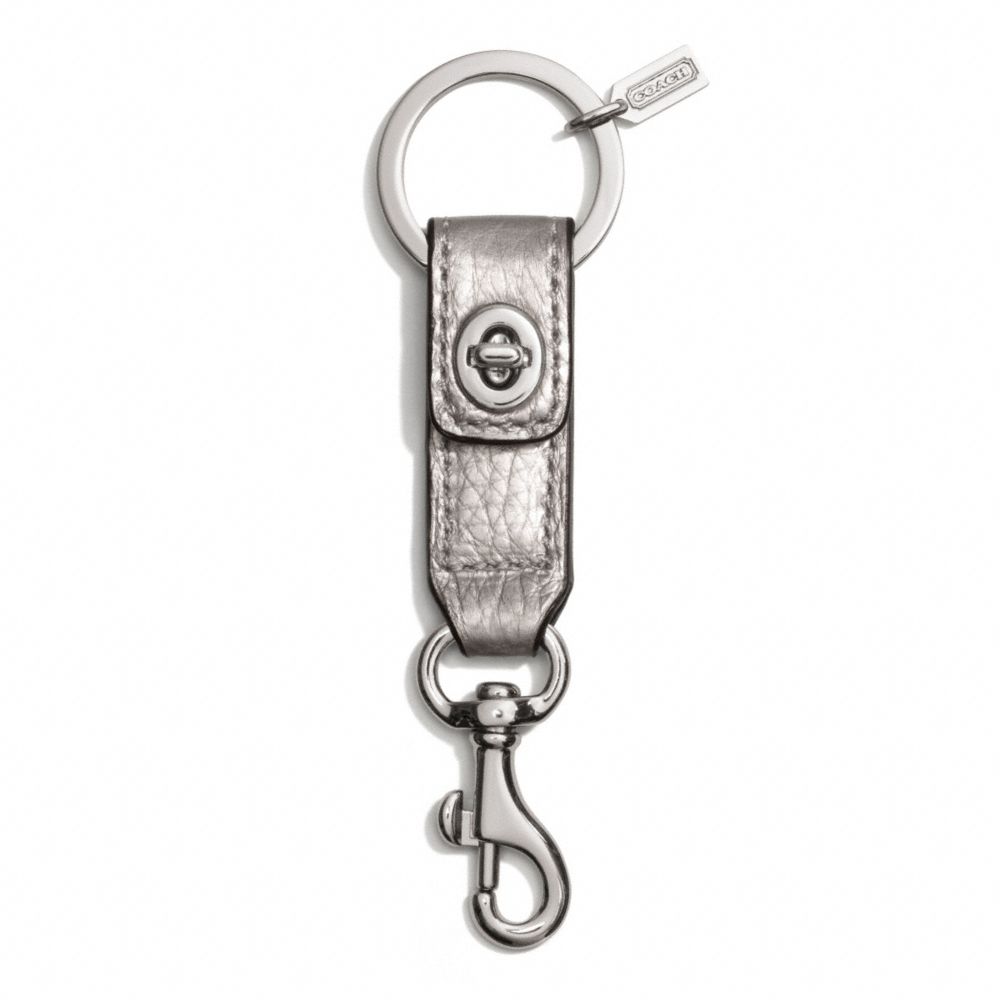 TURNLOCK TRIGGER SNAP KEY RING - SILVER/PEWTER - COACH F65816