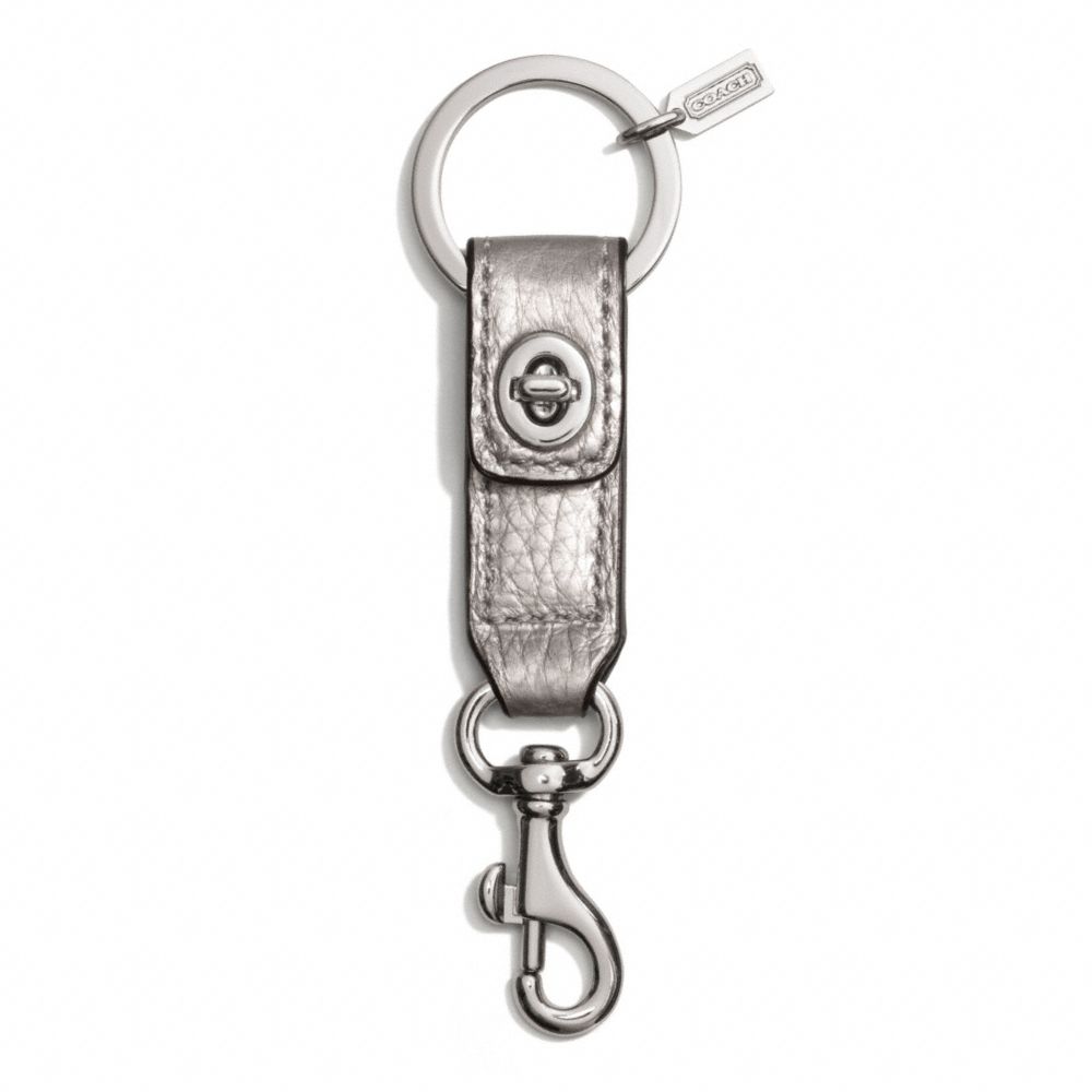 COACH F65816 TURNLOCK TRIGGER SNAP KEY RING SILVER/PEWTER