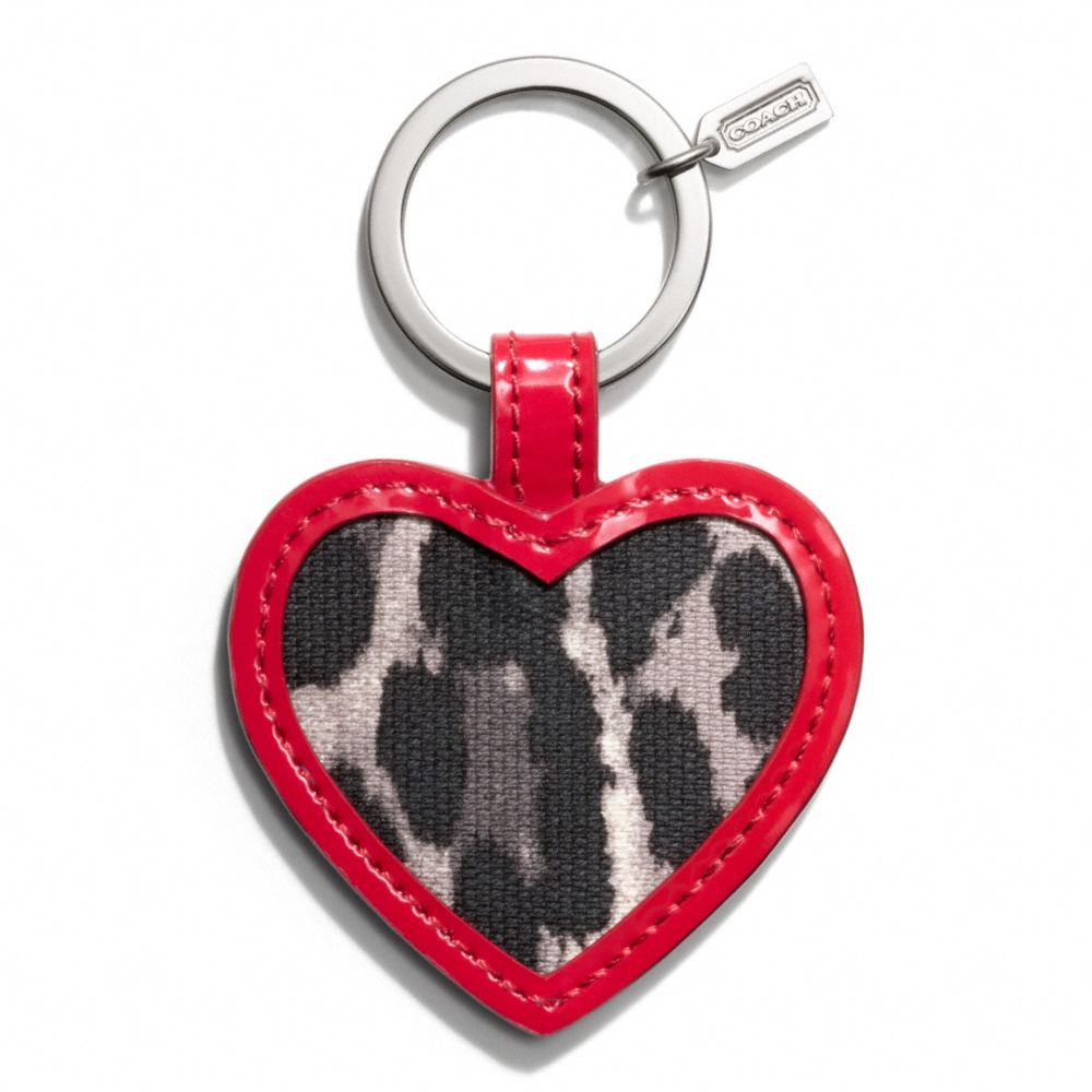 COACH F65818 PARK OCELOT PRINT MIRROR KEY RING ONE-COLOR