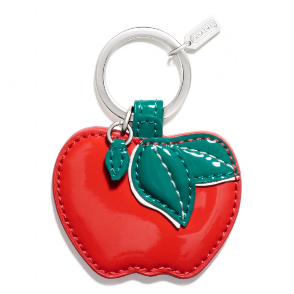 COACH F65819 APPLE MOTIF KEY RING ONE-COLOR