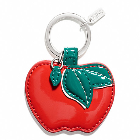 COACH F65819 APPLE MOTIF KEY RING ONE-COLOR