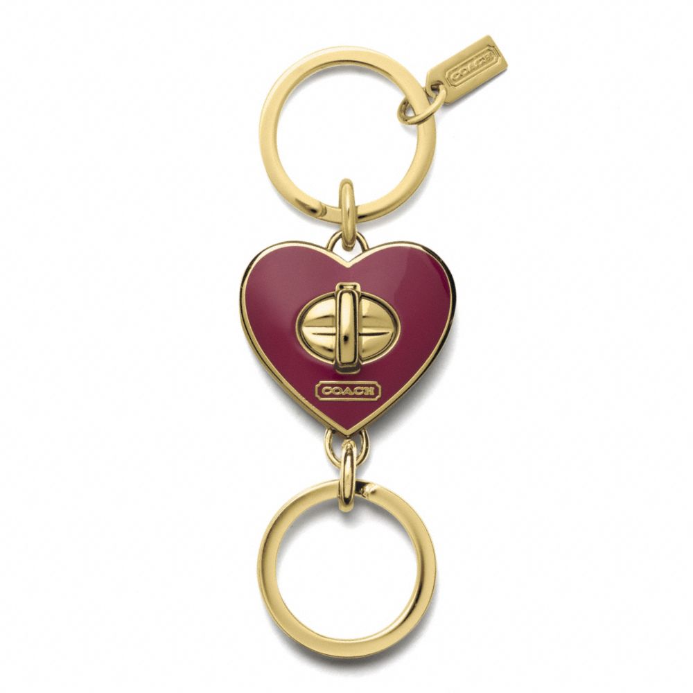 COACH F65820 Heart Valet Key Ring 