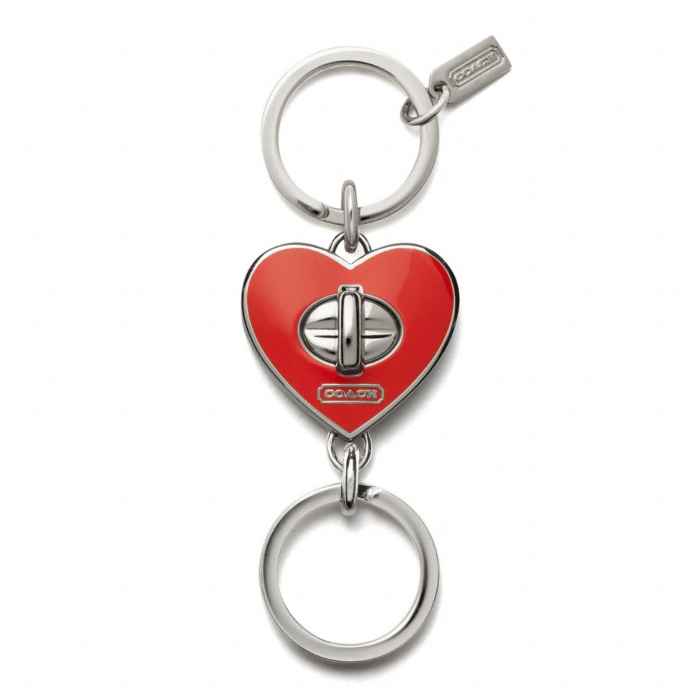 COACH f65820 HEART VALET KEY RING 