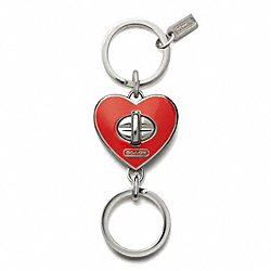 COACH F65820 Heart Valet Key Ring 