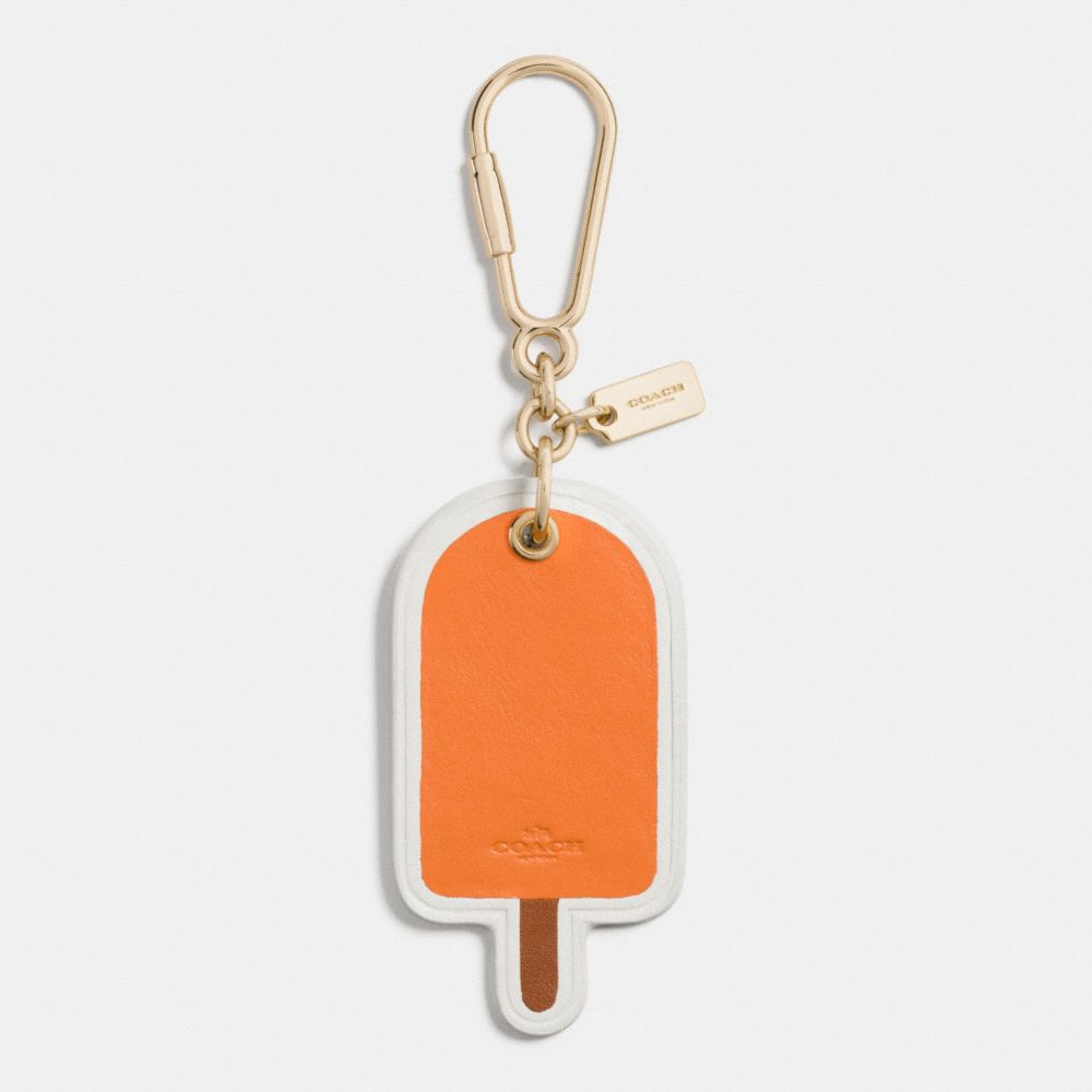 COACH F65868 Popsicle Bag Charm LIGHT GOLD/ORANGE