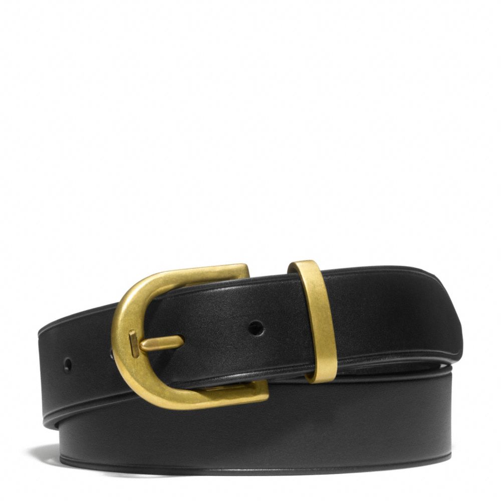 COACH PHILIP CRANGI D-PRONG BUCKLE BELT - BLACK - F65966