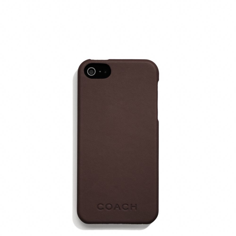 COACH F66017 CAMDEN LEATHER MOLDED IPHONE 5 CASE MAHOGANY