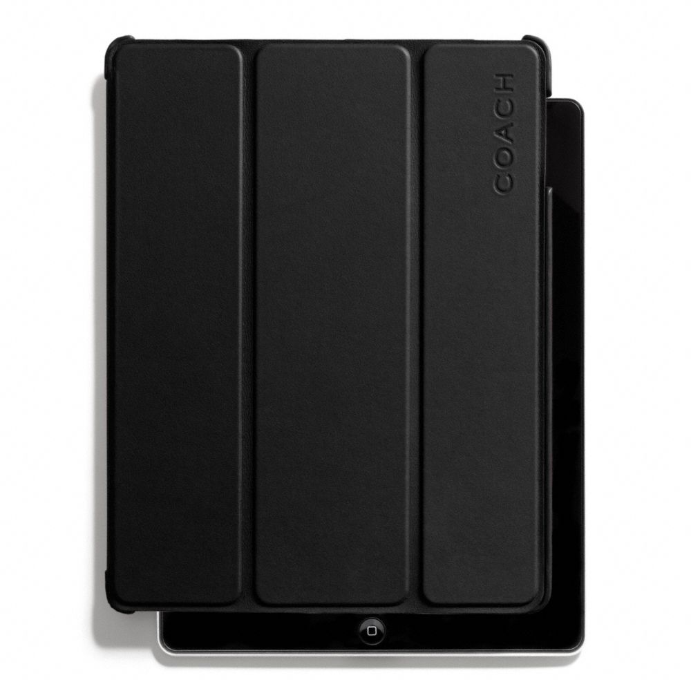 COACH F66018 Camden Leather Molded Ipad Case BLACK