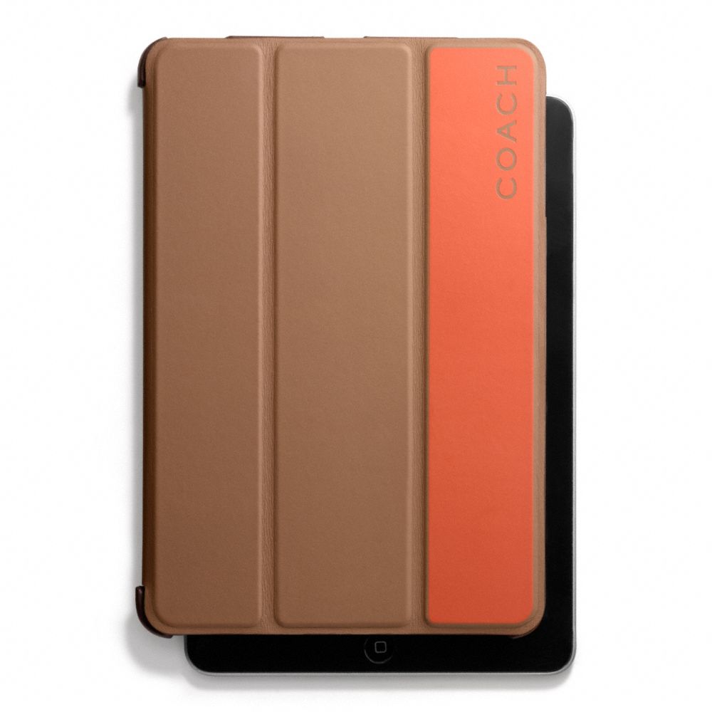 COACH F66019 CAMDEN LEATHER STRIPED MOLDED IPAD MINI CASE ONE-COLOR