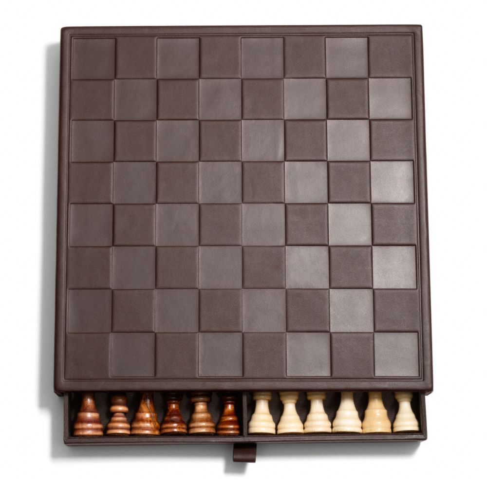 COACH F66033 CAMDEN LEATHER CHESS SET ONE-COLOR