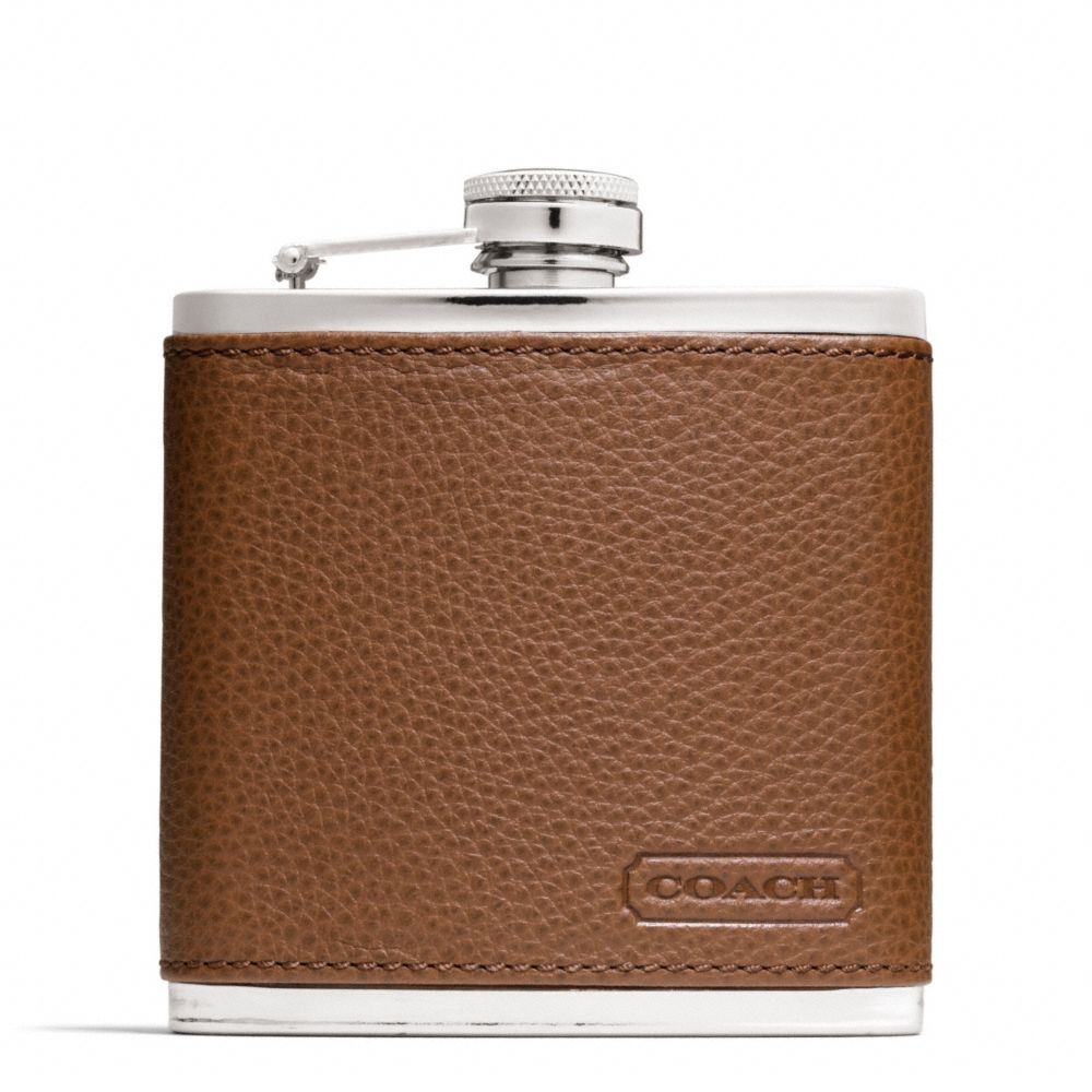 CAMDEN LEATHER FLASK - f66036 - F66036SVSD