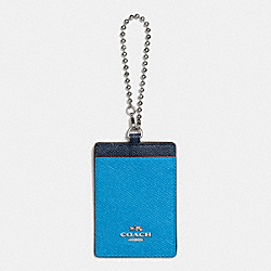 COACH F66091 Id Holder In Colorblock Leather SILVER/AZURE/NAVY