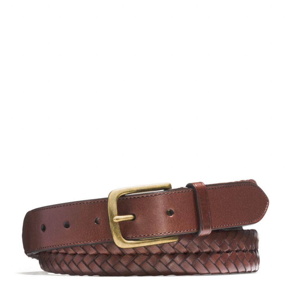 COACH HERITAGE BRAIDED LEATHER BELT - ONE COLOR - F66104