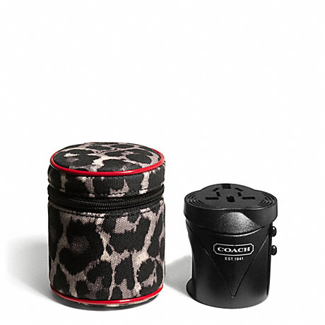 COACH F66122 PARK OCELOT PRINT TRAVEL ADAPTER ONE-COLOR