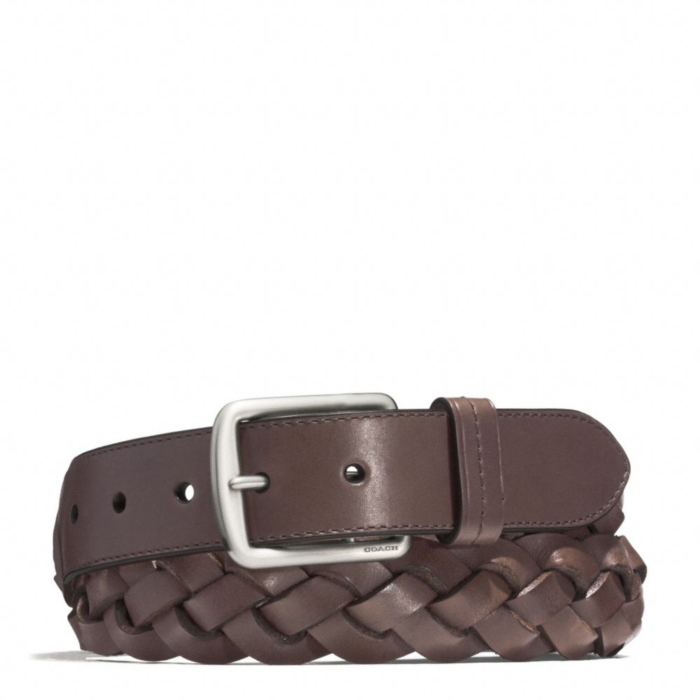 COACH HAMPTONS WOVEN LEATHER BELT - ONE COLOR - F66127