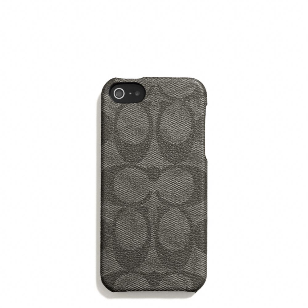 HERITAGE STRIPE MOLDED IPHONE 5 CASE - SILVER/GREY/CHARCOAL - COACH F66166