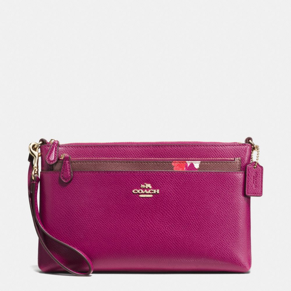 COACH F66182 - WRISTLET WITH POP UP POUCH IN FIELD FLORA PRINT COATED CANVAS IMITATION GOLD/FUCHSIA MULTI