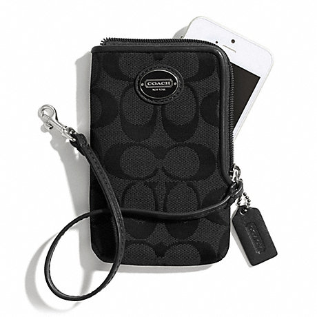 COACH F66201 SIGNATURE NORTH/SOUTH UNIVERSAL CASE ONE-COLOR