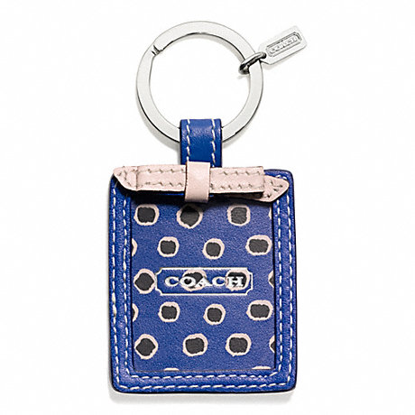 COACH f66317 FLORAL SCARF PRINT PICTURE FRAME KEY RING 