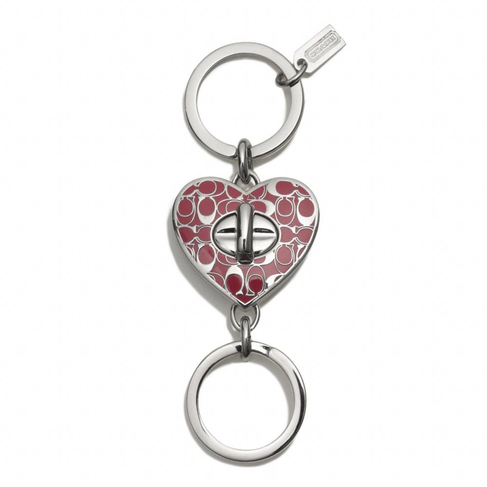 COACH ENAMELED SIGNATURE C VALET KEY RING -  - f66318