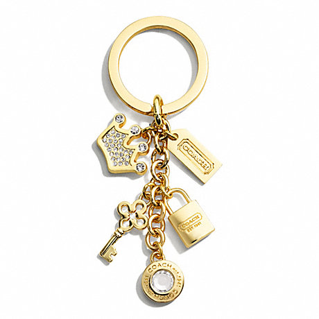 COACH F66320 CROWN MULTI MIX KEY RING ONE-COLOR