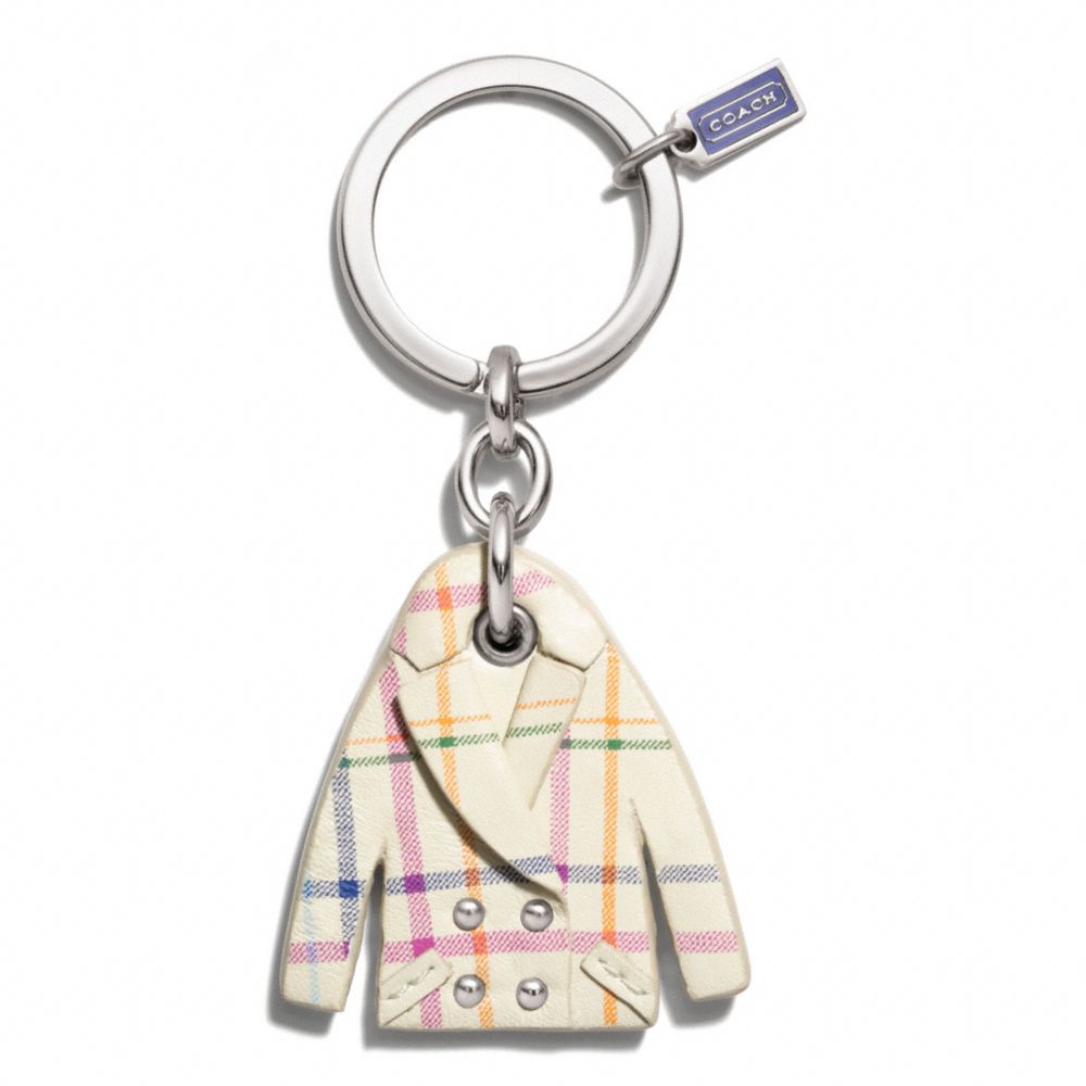 COACH F66326 Tattersall Peacoat Key Ring 