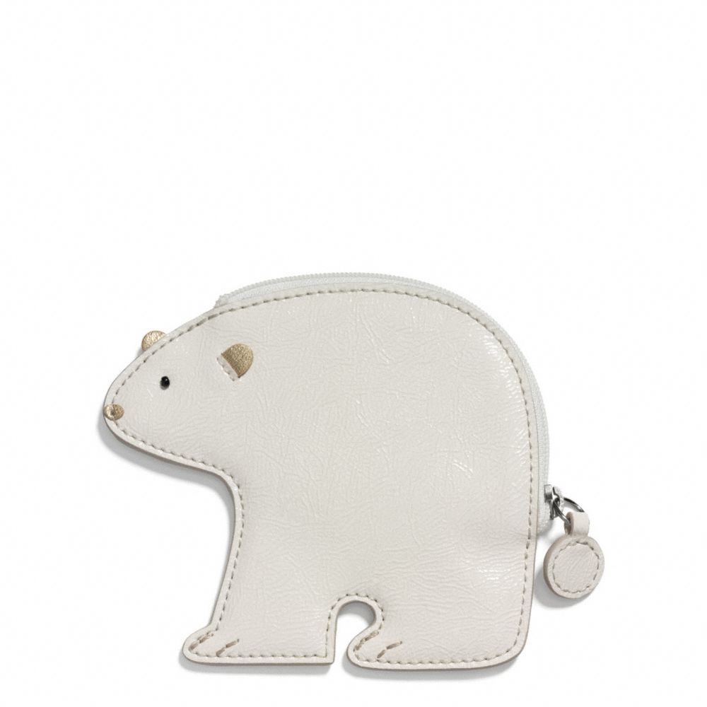 COACH F66421 Polar Bear Motif Coin Purse 