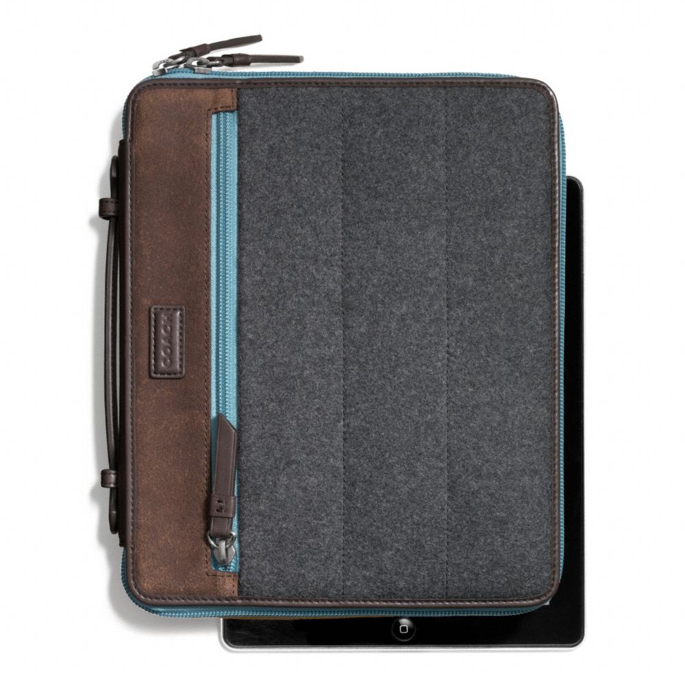 COACH VARICK NYLON MIXED MATERIAL IPAD CASE -  - f66481