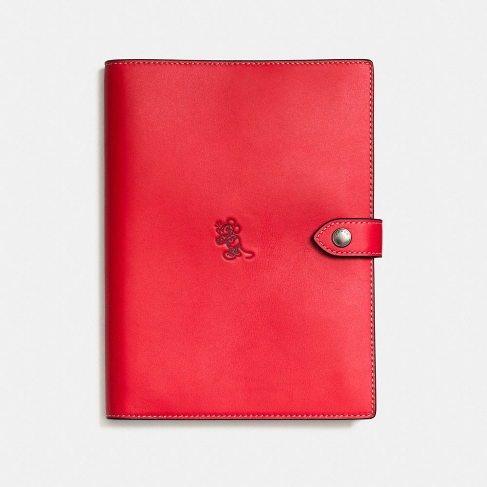 MICKEY BOOK COVER - DARK GUNMETAL/1941 RED - COACH F66522