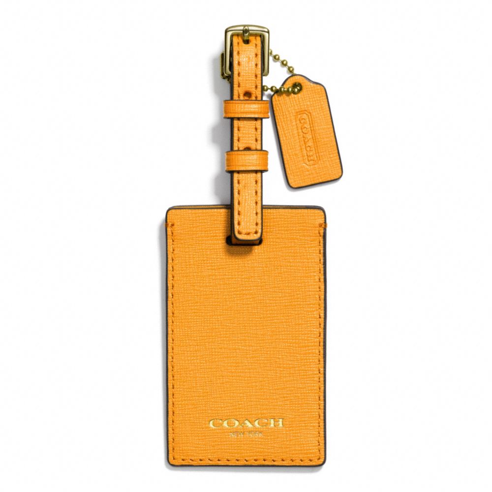 COACH F66538 Saffiano  Leather Luggage Tag 