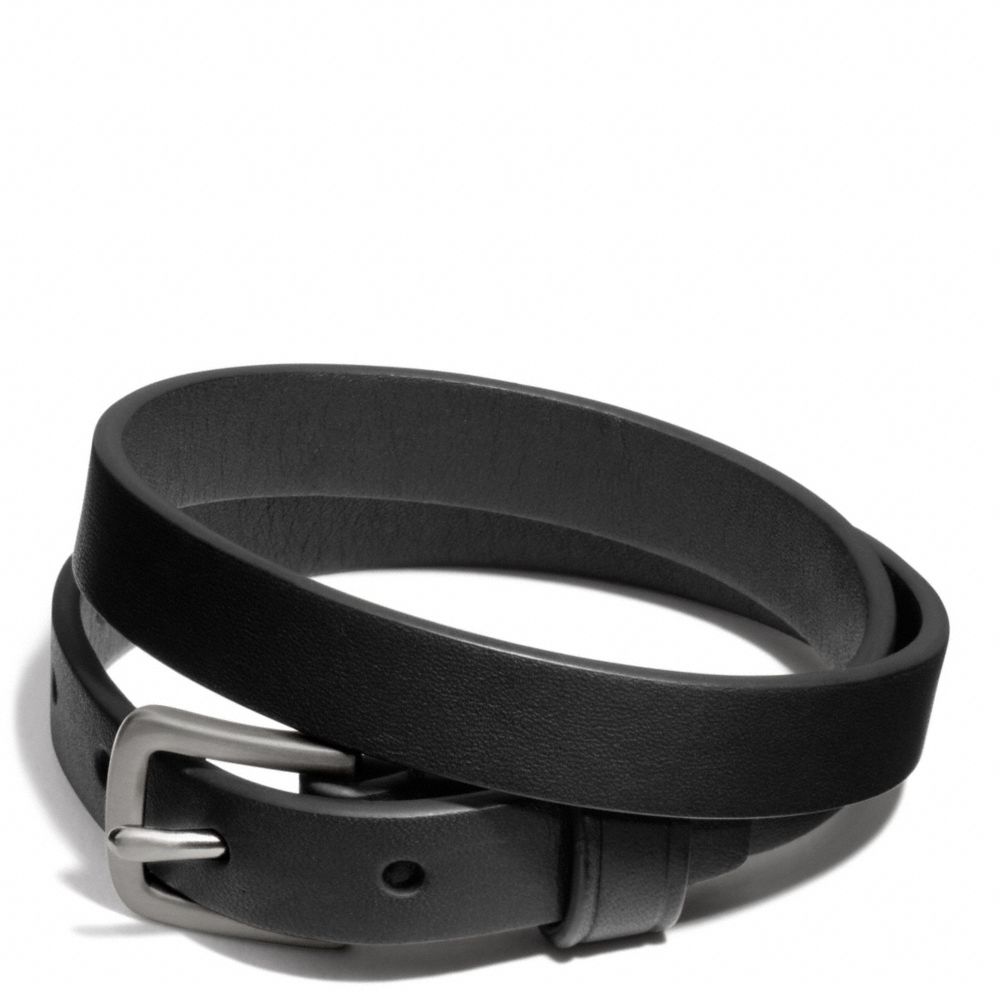 CAMDEN LEATHER BRACELET - f66578 - SILVER/BLACK