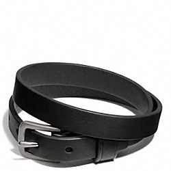 COACH F66578 Camden Leather Bracelet SILVER/BLACK