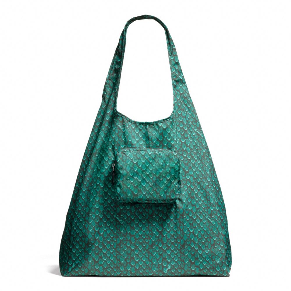 COACH f66596 TAYLOR SNAKE PRINT FOLDING TOTE 