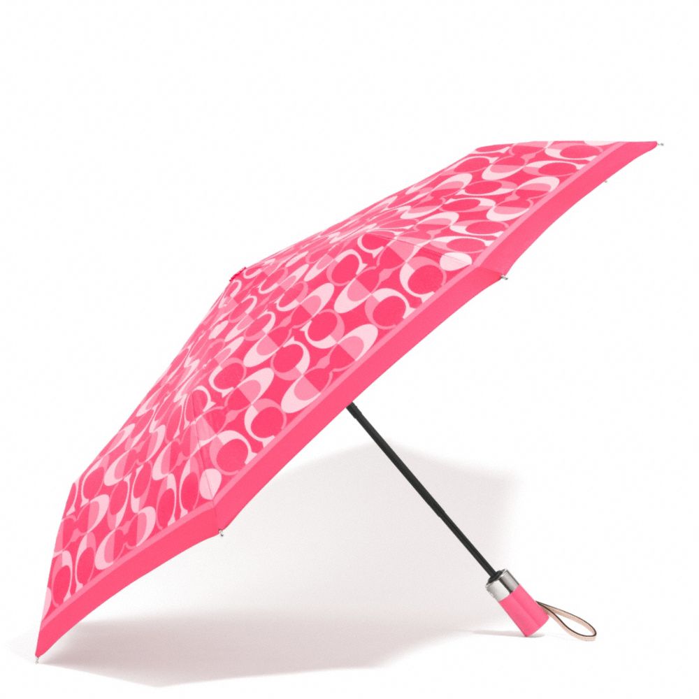 COACH PEYTON DREAM C UMBRELLA - SILVER/CORAL - f66637