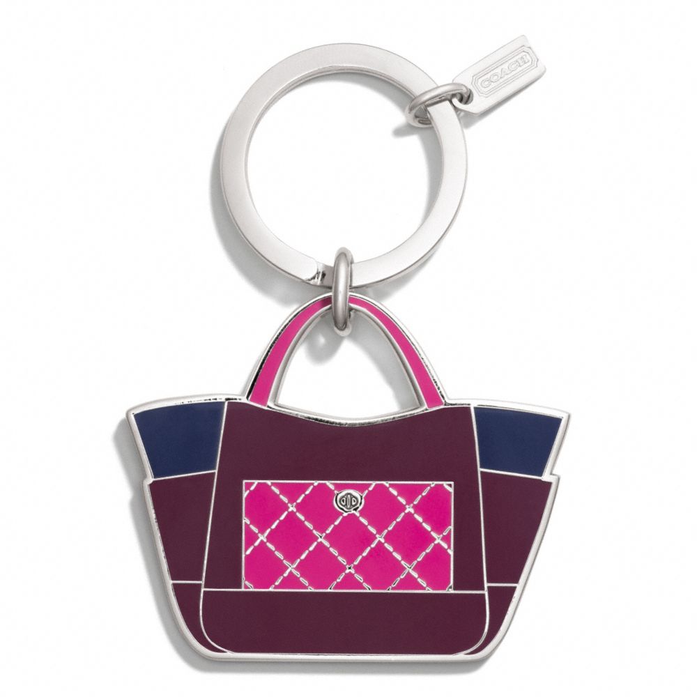 COACH PARK COLOR BLOCK TOTE KEY RING - ONE COLOR - F66661