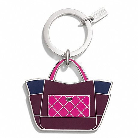 COACH F66661 PARK COLOR BLOCK TOTE KEY RING ONE-COLOR